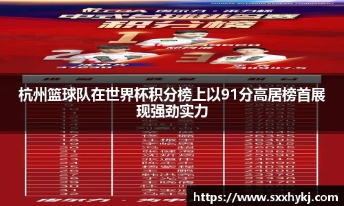 杭州篮球队在世界杯积分榜上以91分高居榜首展现强劲实力